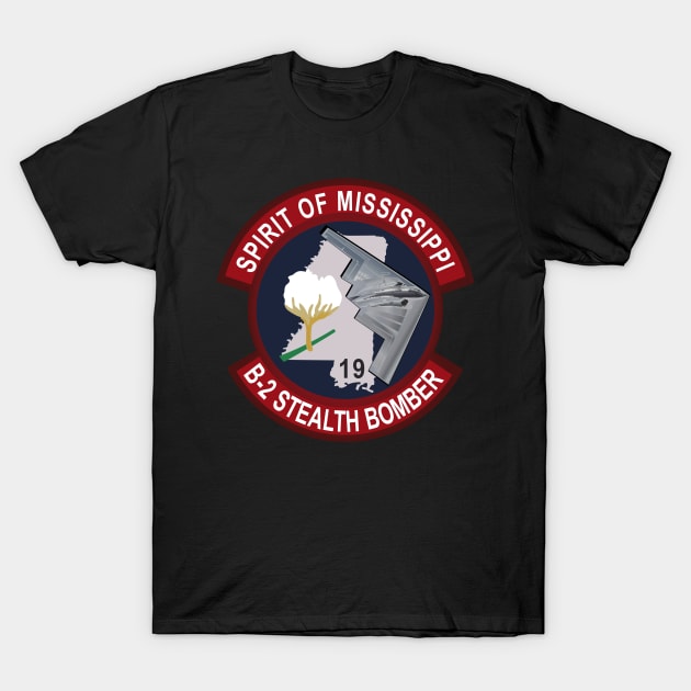 B2 - Spirit of Mississippi - Stealth Bomber wo Txt T-Shirt by twix123844